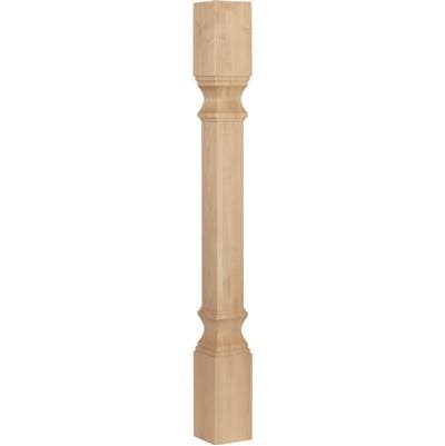 3-1/2'' W x 3-1/2'' D x 35-1/2'' H Rubberwood Transitional Post by Hardware Resources