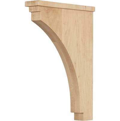 1-3/4'' W x 8'' D x 11'' H Alder Smooth Shaker Corbel