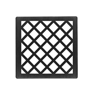 4'' x 4'' Criss-Cross Pattern Decorative Plate for X 4, XD 4, XDB 4 in Matte Black