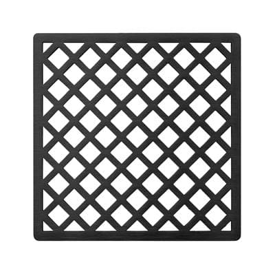 5'' x 5'' Criss-Cross Pattern Decorative Plate for X 5, XD 5, XDB 5 in Matte Black by Infinity Drain