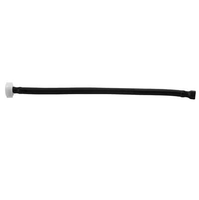 JACLOFLEXE Black (BLAK) Decorative Cover Stainless Steel Flexible Braided 3/8'' O.D. x 7/8'' I.D.- 12'' Toilet Supply Line with Plastic Nut
