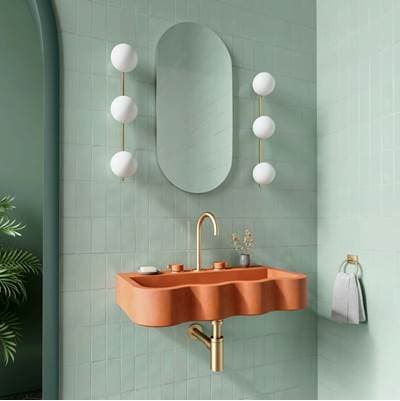 Dune Wall Mount Bathroom Sink In Ash