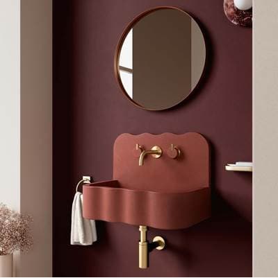 Tilde Wall Mount Bathroom Sink In Ash