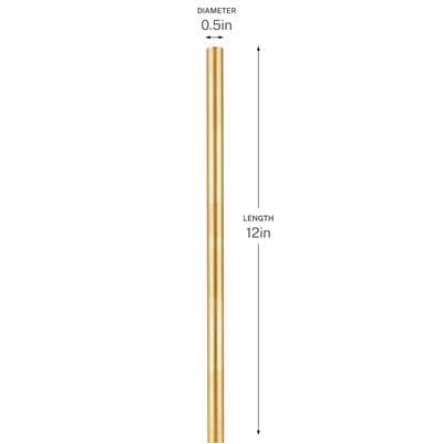 12'' Accessory Stem In Lacquered Brass by Kichler Lighting