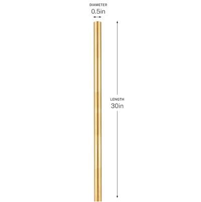 30'' Accessory Stem In Lacquered Brass