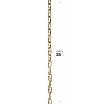 36'' Heavy Duty Square Accessory Chain In Lacquered Brass