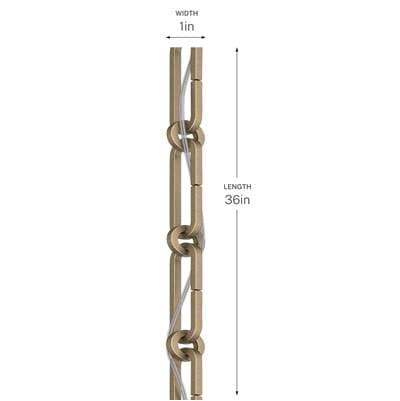 36'' Square Decorative Chain In Champagne Bronze