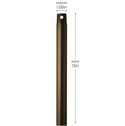 12 Inch Ceiling Fan Downrod by Kichler Lighting