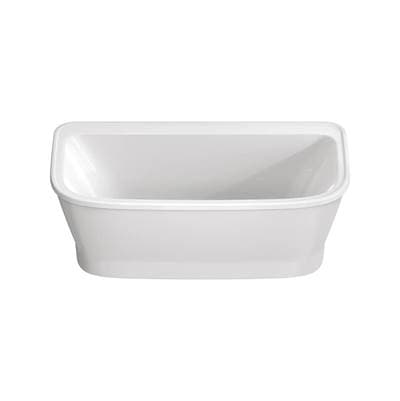 60 x 34-Inch Freestanding Bathtub With White Drain and Overflow