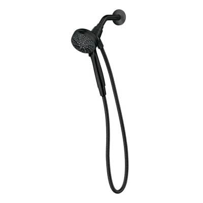 Engage Magnetix 4-Inch Six-Function Handheld Showerhead with Magnetic Docking System, Black