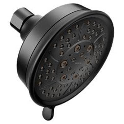 Matte Black Four-Function 4-3/8'' Diameter Spray Head Eco-Performance Showerhead by Moen