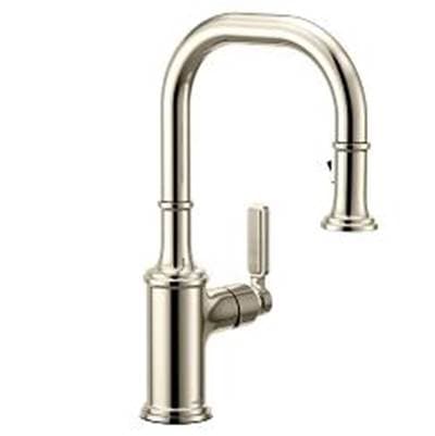 Polished Nickel One-Handle Pulldown Bar Faucet