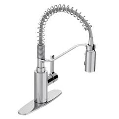 Chrome One-Handle Pulldown Kitchen Faucet by Moen