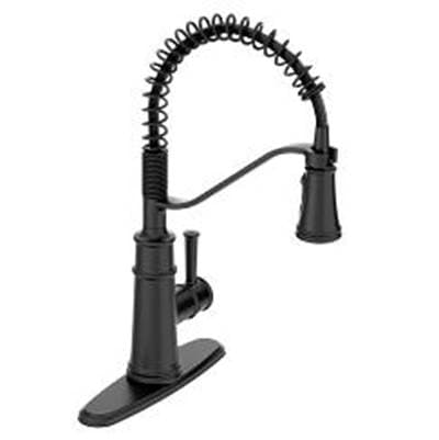 Matte Black One-Handle Pulldown Kitchen Faucet