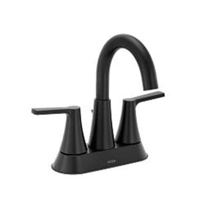 Matte black two-handle bathroom faucet