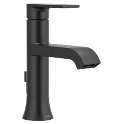 Matte black one-handle bathroom faucet