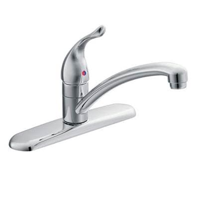 Chrome one-handle kitchen faucet by Moen