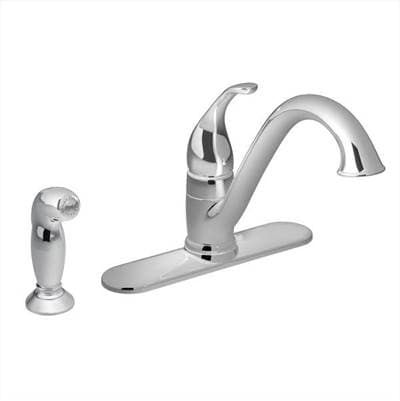 Chrome one-handle kitchen faucet by Moen