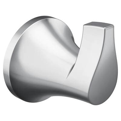Chrome robe hook by Moen