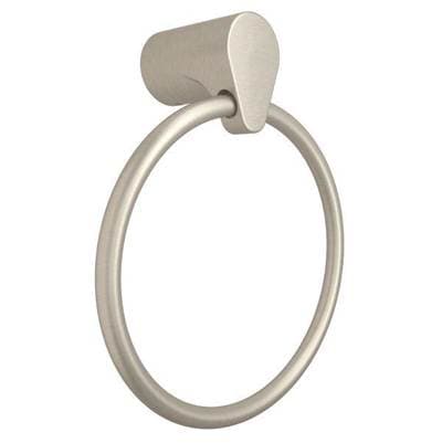 Brushed nickel towel bar/towel ring by Moen