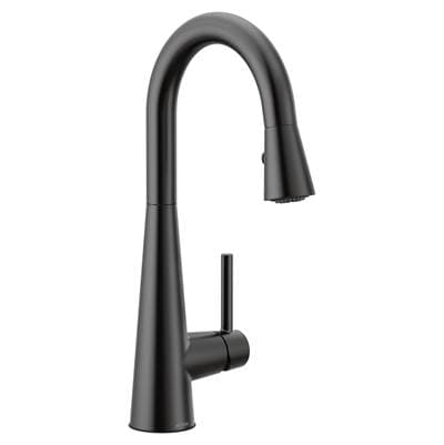 Sleek Single-Handle Pull-Down Sprayer Bar Faucet Featuring Reflex and Power Clean in Matte Black