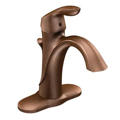 Eva One-Handle Single Hole Bathroom Sink Faucet with Optional Deckplate, Oil Rubbed Bronze