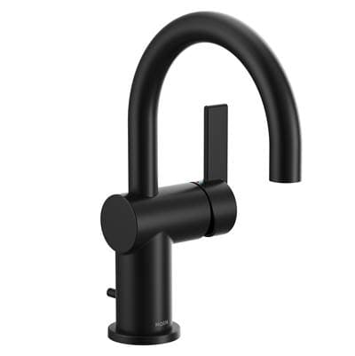 Cia Single Handle Bathroom Sink Faucet in Matte Black by Moen