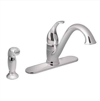 Camerist One-Handle Low Arc Kitchen Faucet, Chrome by Moen