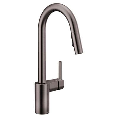 Align One-Handle Modern Kitchen Pulldown Faucet with Reflex and Power Clean Spray Technology, Spot Resist Black Stainless by Moen