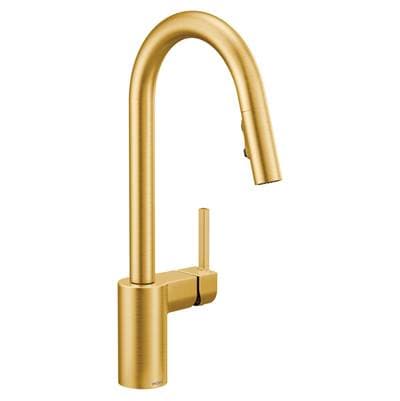 Align One-Handle Modern Kitchen Pulldown Faucet with Reflex and Power Clean Spray Technology, Brushed Gold by Moen