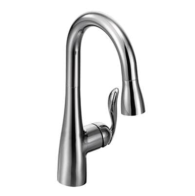 Arbor One-Handle High Arc Pulldown Single Mount Bar Faucet with Reflex, Chrome by Moen