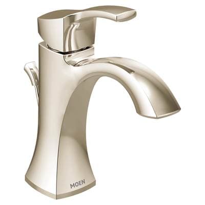 Voss One-Handle Single Hole Bathroom Sink Faucet with Optional Deckplate, Polished Nickel