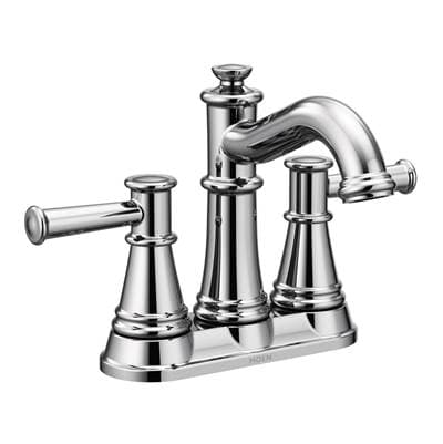 Belfield Two-Handle Centerset Bathroom Faucet, Chrome by Moen