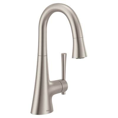 Kurv Spot Resist Stainless One-Handle High Arc Bar Faucet by Moen