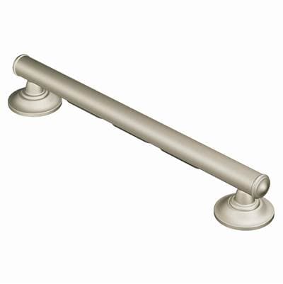 Brushed nickel 16'' designer grab bar