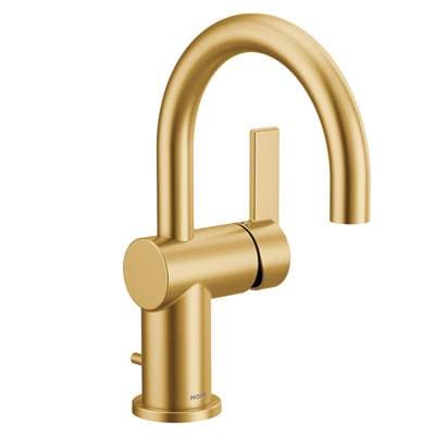 Cia Single Handle Bathroom Sink Faucet in Brushed Gold