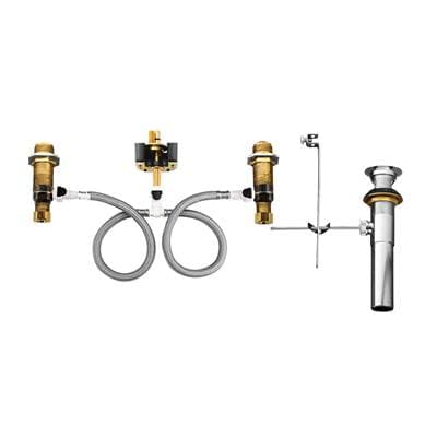 Moen widespread Bathroom Sink Faucet Rough-In Valve with Drain Assembly, Featuring M-PACT Technology