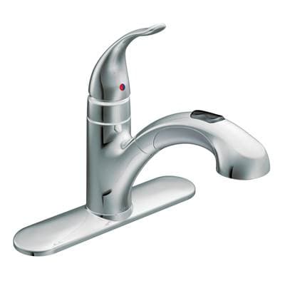 Integra One-Handle Pullout Kitchen or Laundry Faucet Featuring Power Clean, Chrome by Moen