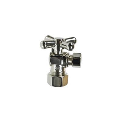 Brass Cross Handle with 1/4 Turn Ball Valve - Lead Free - Angle (1/2 inch Compression)