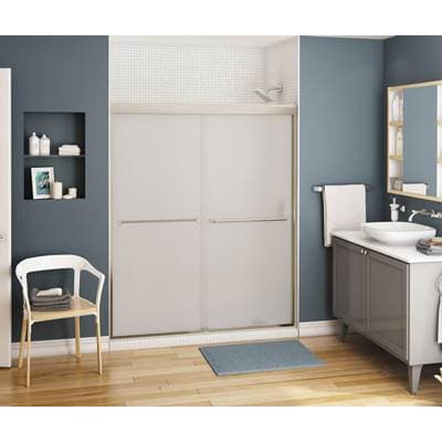 Kameleon 55-59 x 71 in. 6 mm Bypass Shower Door for Alcove Installation with Frosted glass in Brushed Nickel