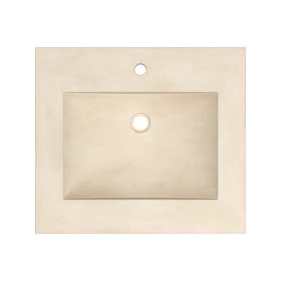 24'' Palomar Vanity Top with Integral Sink in Sand - Single Faucet Cutout