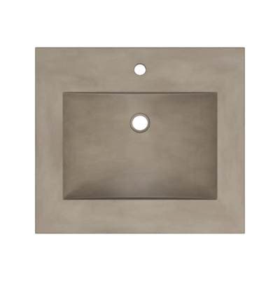 24'' Palomar Vanity Top with Integral Sink in Earth - Single Faucet Cutout