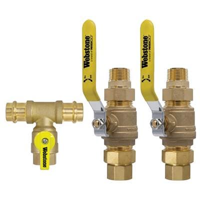 3/4 MIP LF GBV WHSV KIT W/ T-VLV