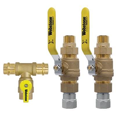 3/4 MIP LF DU GBV WHSV KIT W/ T-VLV