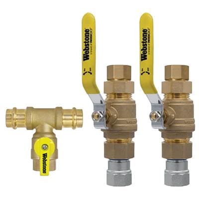 3/4 FIP LF DU GBV WHSV KIT W/ T-VLV