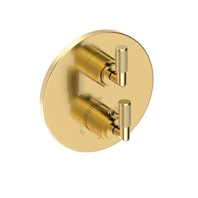Kimbell 1/2'' Round Thermostatic Trim Plate with Handle Forever Brass PVD