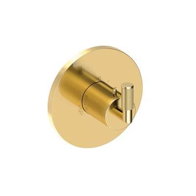 Kimbell 3/4'' Round Thermostatic Trim Plate with Handle Forever Brass PVD