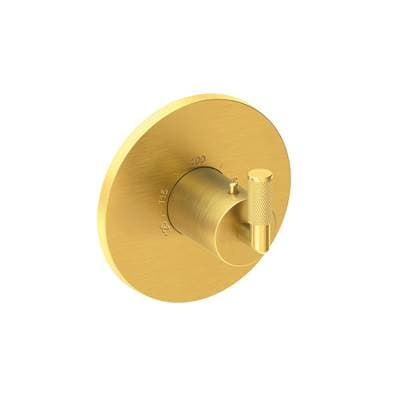 Kimbell 3/4'' Round Thermostatic Trim Plate with Handle Satin Brass PVD by Newport Brass