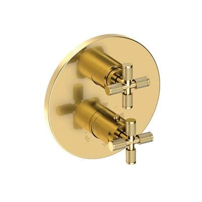 Kimbell 1/2'' Round Thermostatic Trim Plate with Handle Forever Brass PVD by Newport Brass