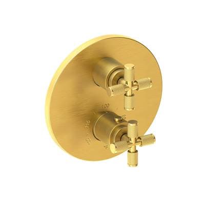 Kimbell 1/2'' Round Thermostatic Trim Plate with Handle Satin Brass PVD by Newport Brass